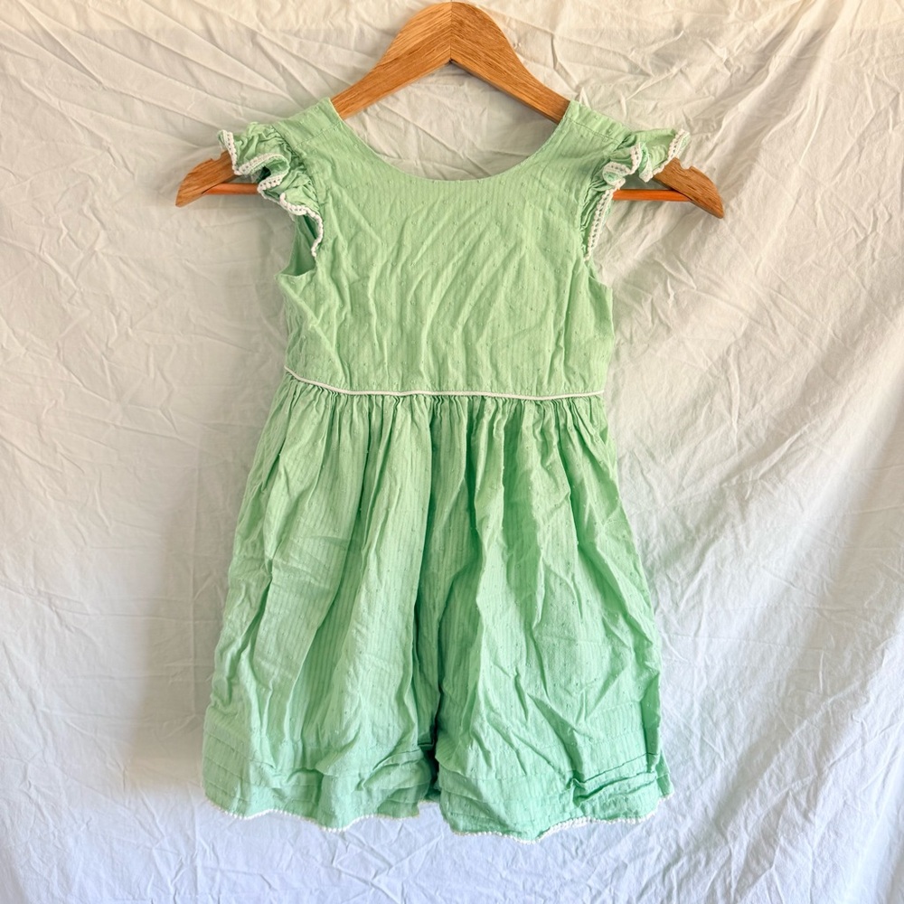 Cynthia Rowley Green Ruffle Sleeve Textured Dress